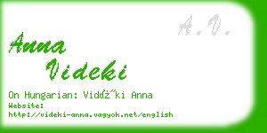 anna videki business card